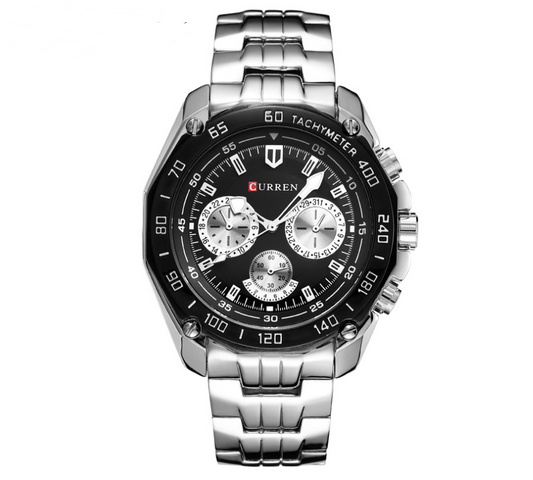 Fashion Trend Three-eye Watch Upscale Men's Steel Watch